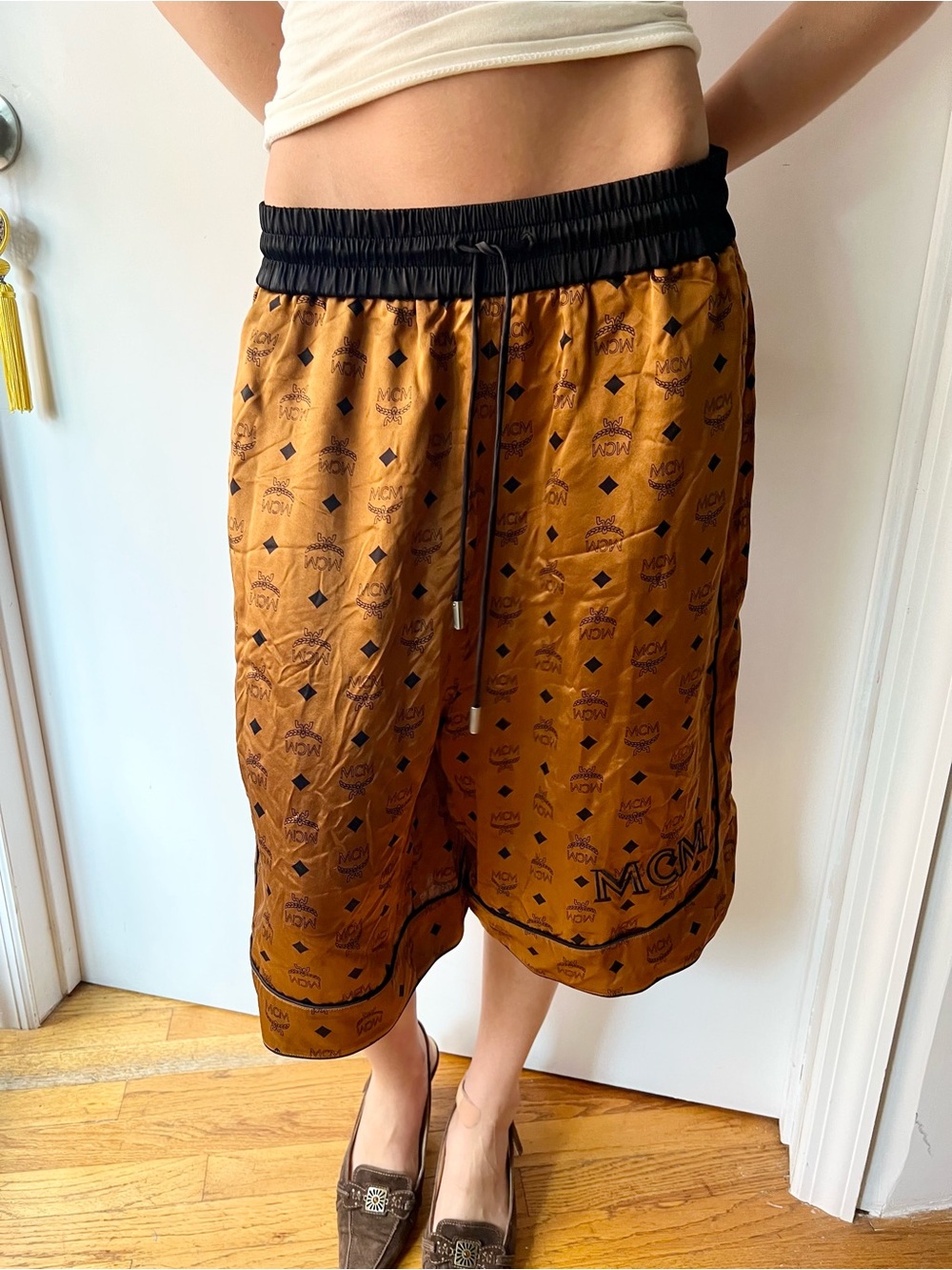 MCM luxury silk jersey shorts - Picture 2 of 15